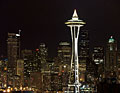 The Space Needle in Seattle at Night